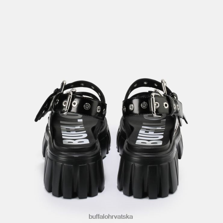 crno Buffalo Lavlja tvrda sandala s platformom veganska |sandale TDD6T721